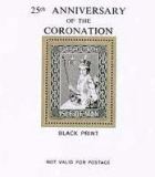 ISLE OF MAN 1978. Coronation 25p. PERF. BLACKPRINT PERF. small sheetlet BULK:2x