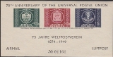AUSTRIA 1949 UNIVERSAL POSTAL UNION COMBI numbered sheetlet