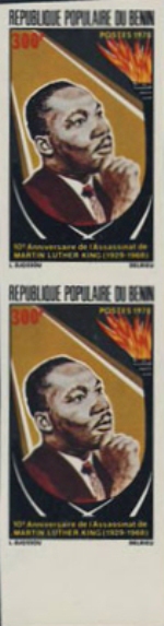 BENIN 1978. Martin Luther King 300F. IMPERF.PAIR