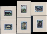 CENTRAL AFRICAN REP. 1978 WWF. Endangered Animals IMPERF. Sheetlets:6