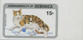 DOMINICA 1984. Cats Calico Shorthair 15c. IMPERF.MARGIN