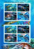 NEVIS 2009 WWF Carribean Reef Squid IMPERF.SHEELET:8 stamps