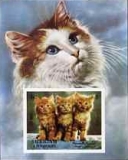 SHARJAH 1972. Three cats IMPERF.SHEETLET BULK:2x