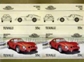 TUVALU 1985. Ferrari Automobiles :III 55c. IMPERF.se.tenant 8-BLOCK (8 stamps)