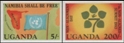 UGANDA 1983. Map & Flag United Nations. IMPERF :2