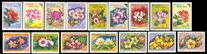 UPPER VOLTA 1963. Flowers. Imperf.Set :16 stamps