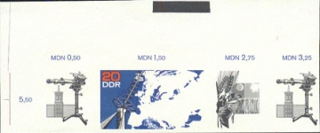 GERMANY-DDR 1968. Meterology satellite 20pf A. PROGRESSIVE tri-PROOFS [PRINT:10]