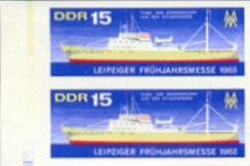 GERMANY-DDR 1968. Ship 15pf. PROOF PAIR [PRINT:10]