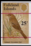 FALKLAND ISLANDS 1982. Correndera pipit (“Falkland-Correndera Pipit bird 25p unwmk. OVPT.PROOF