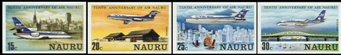 NAURU 1980. Air Nauru Airplanes 4v..Imperf.Progressive proofs :5 stages