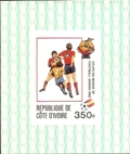 IVORY COAST 1981. World Cup Football Spain 82 350F. IMPERF SHEETLET .BULK:10x