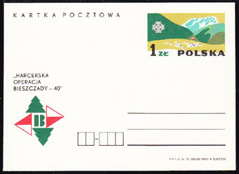 POLAND 1975. high hills 1ZL. Postal Stationery