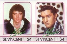 ST.VINCENT 1985 Elvis $4. Imperf.pair UNISSUED-but planned [PRINT:425],BULK:2x